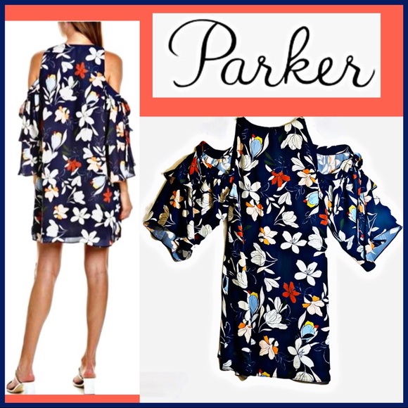 NWT PARKER MOONDANCE COLD-SHOULDER FLORAL … - Picture 3 of 11